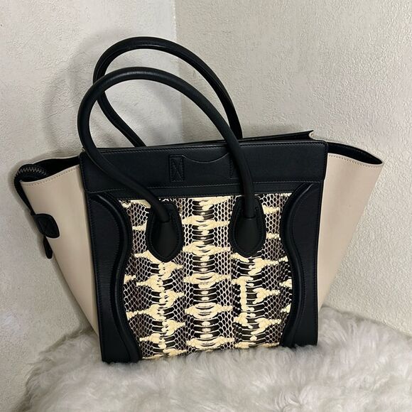 💯Authentic Celine  Water Snake Leather Micro Luggage Handbag🍀 - Picture 3 of 17